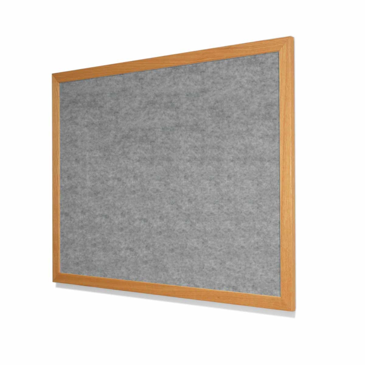 Storm Velour VELCRO® Compatible Cork Board with Red Oak Frame